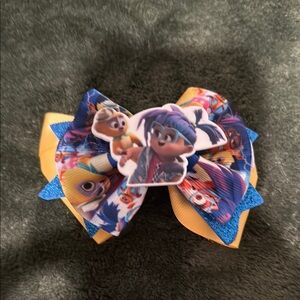 Kids Blue and Yellow Hair Bow